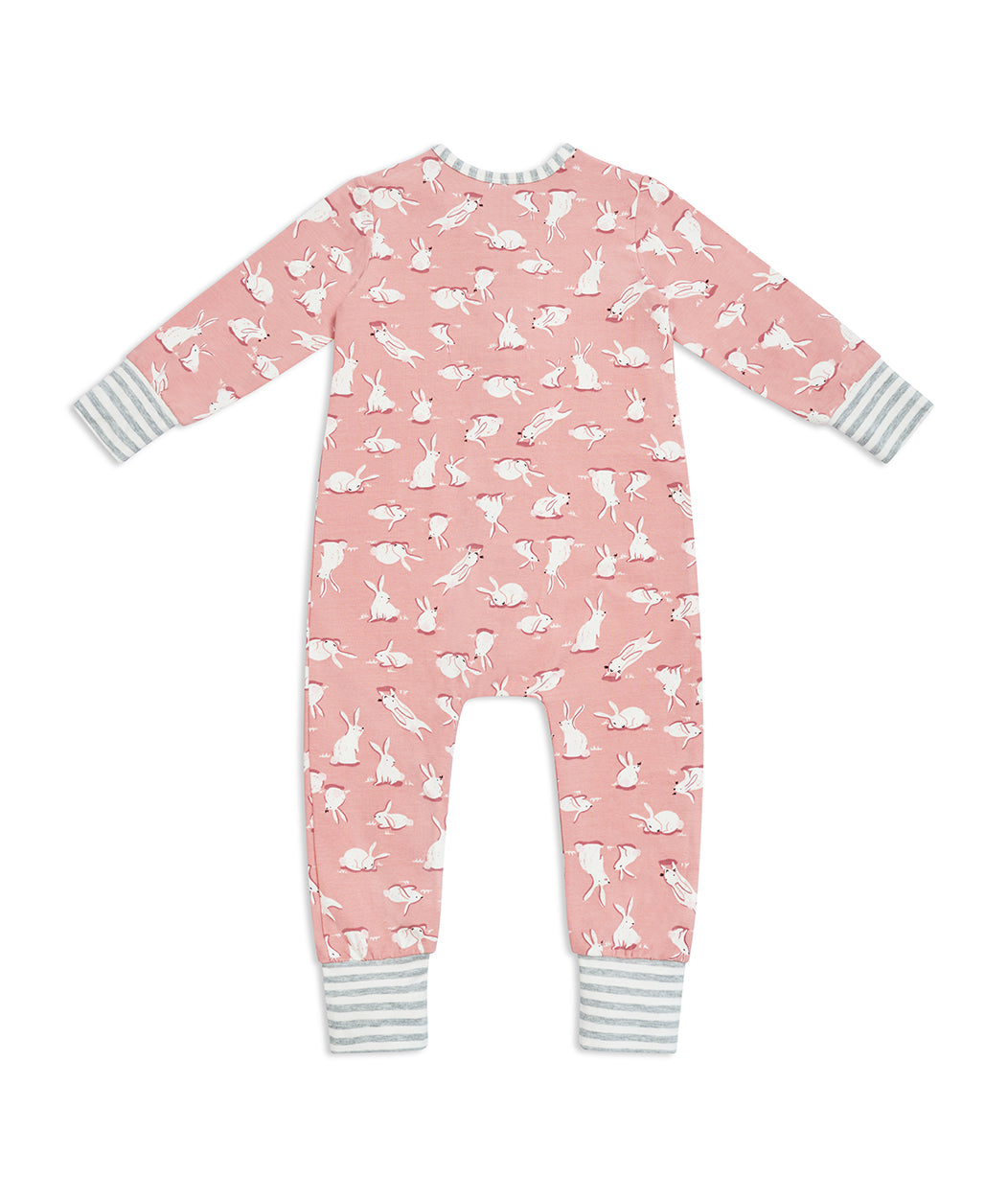 Footless Romper Cottontail Rose