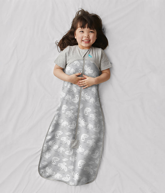 Sleep Bag Short Sleeve 1.0 TOG Organic Cotton Grey Doves