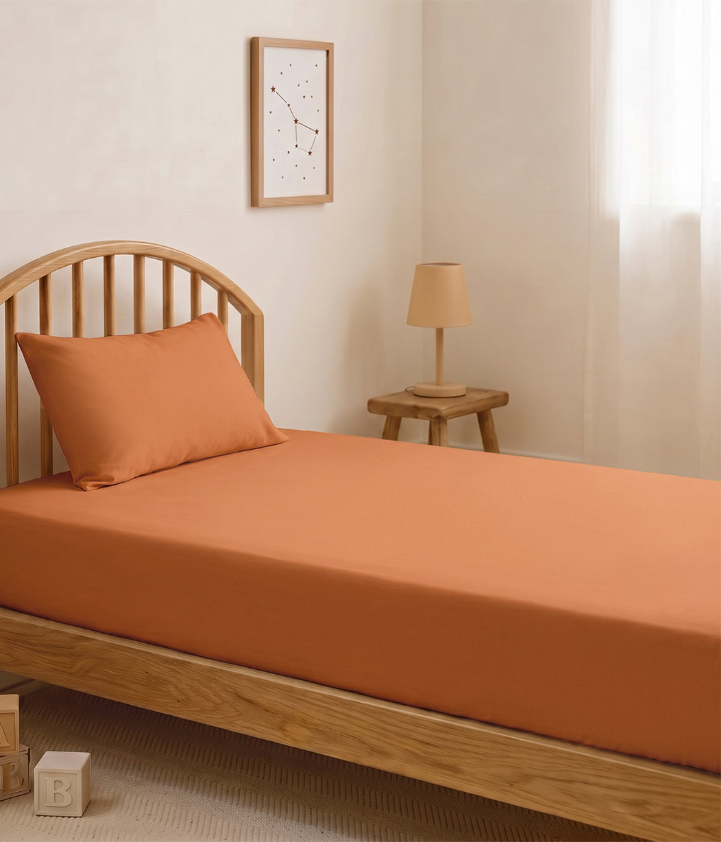 HushDry™ 2-in-1 Waterproof Fitted King Single Sheet Viscose from Bamboo Hazel