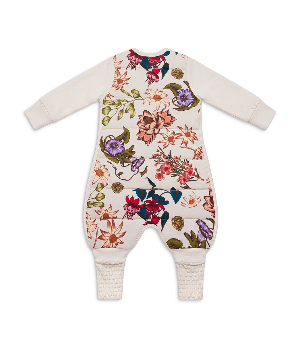 Sleep Suit Long Sleeve 2.5 TOG Quilted Cotton Cream Wandering Folk