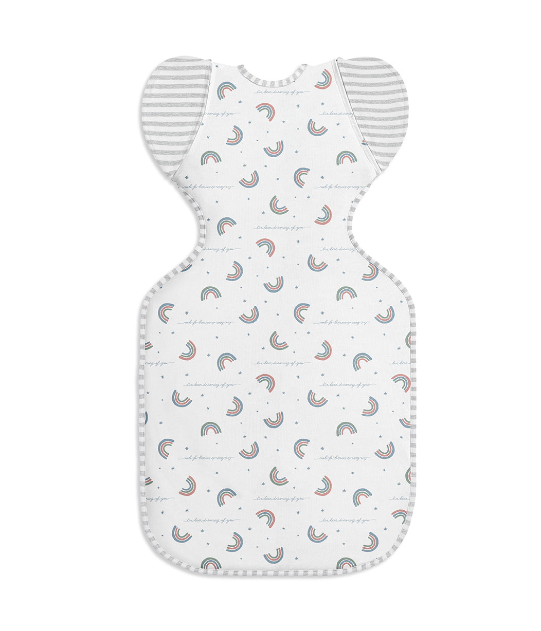 Swaddle Up™ Transition Bag 1.0 TOG (20-24°C) White Rainbow Dream Original Cotton