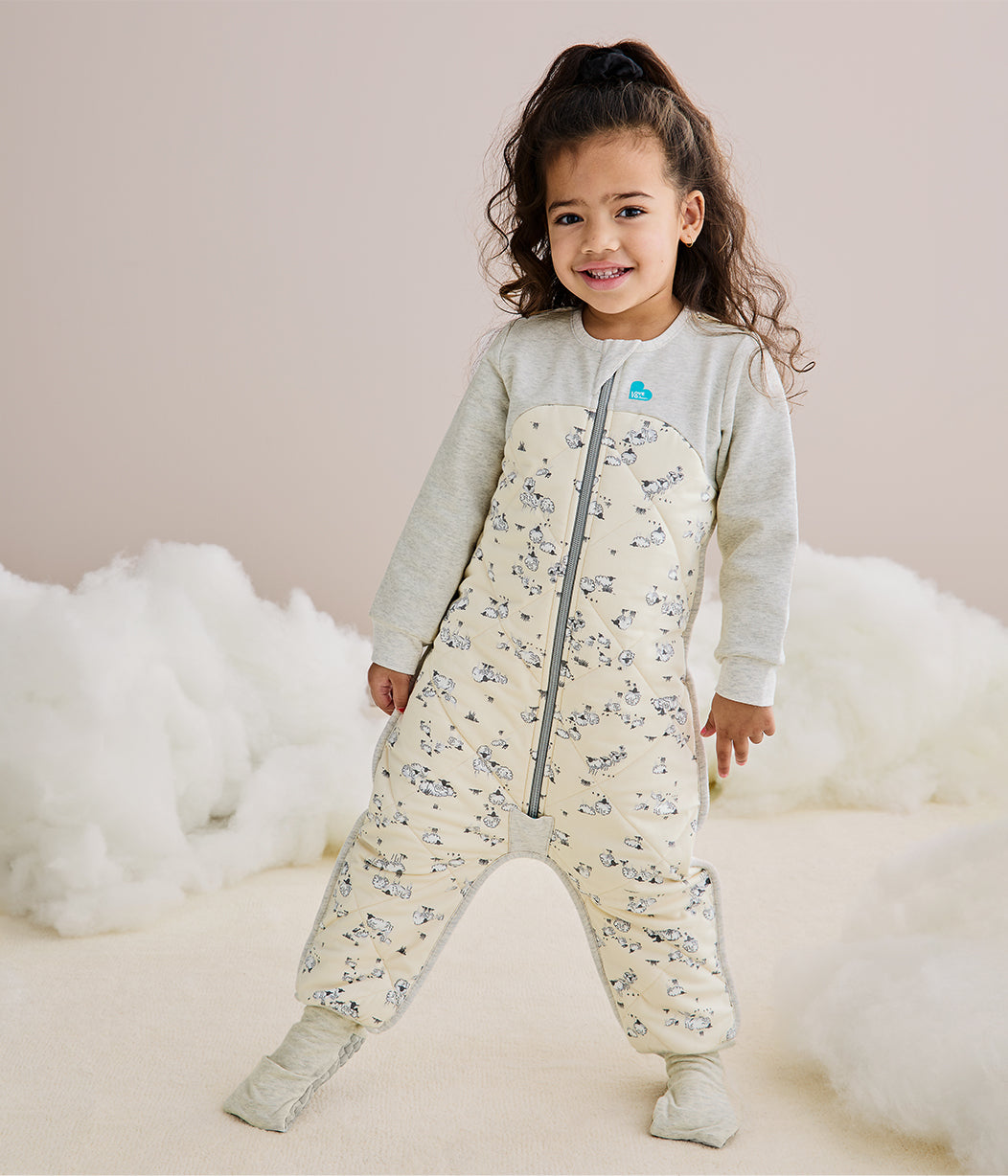 Sleep Suit 3.5 TOG (14-16°C) Sand Sheep Life Quilted Organic Cotton/Filling 30% Merino Wool