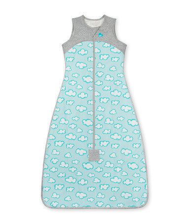 Sleep Bag Sleeveless 0.2 TOG Organic Cotton Turquoise Clouds