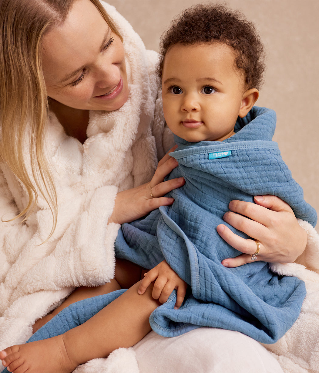 Hooded Towel Cotton Blend Storm Blue