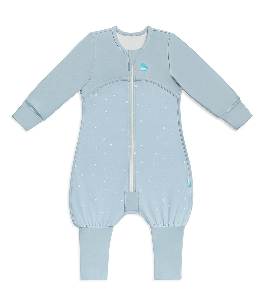 Sleep Suit Long Sleeve 1.0 TOG Cotton Powder Blue Twinkle