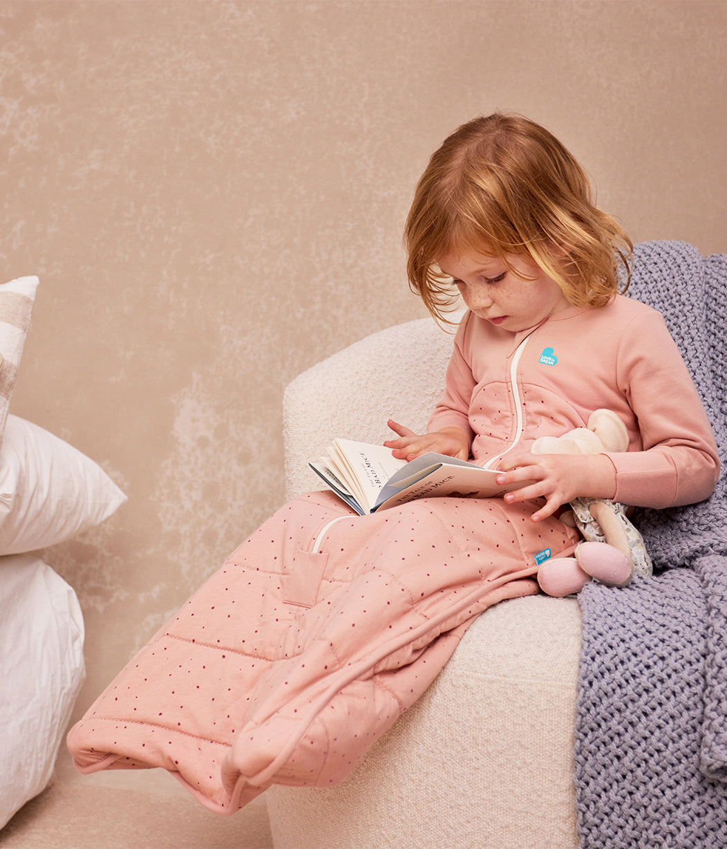 Sleep Bag Long Sleeve 2.5 TOG Quilted Cotton Rose Pebbles