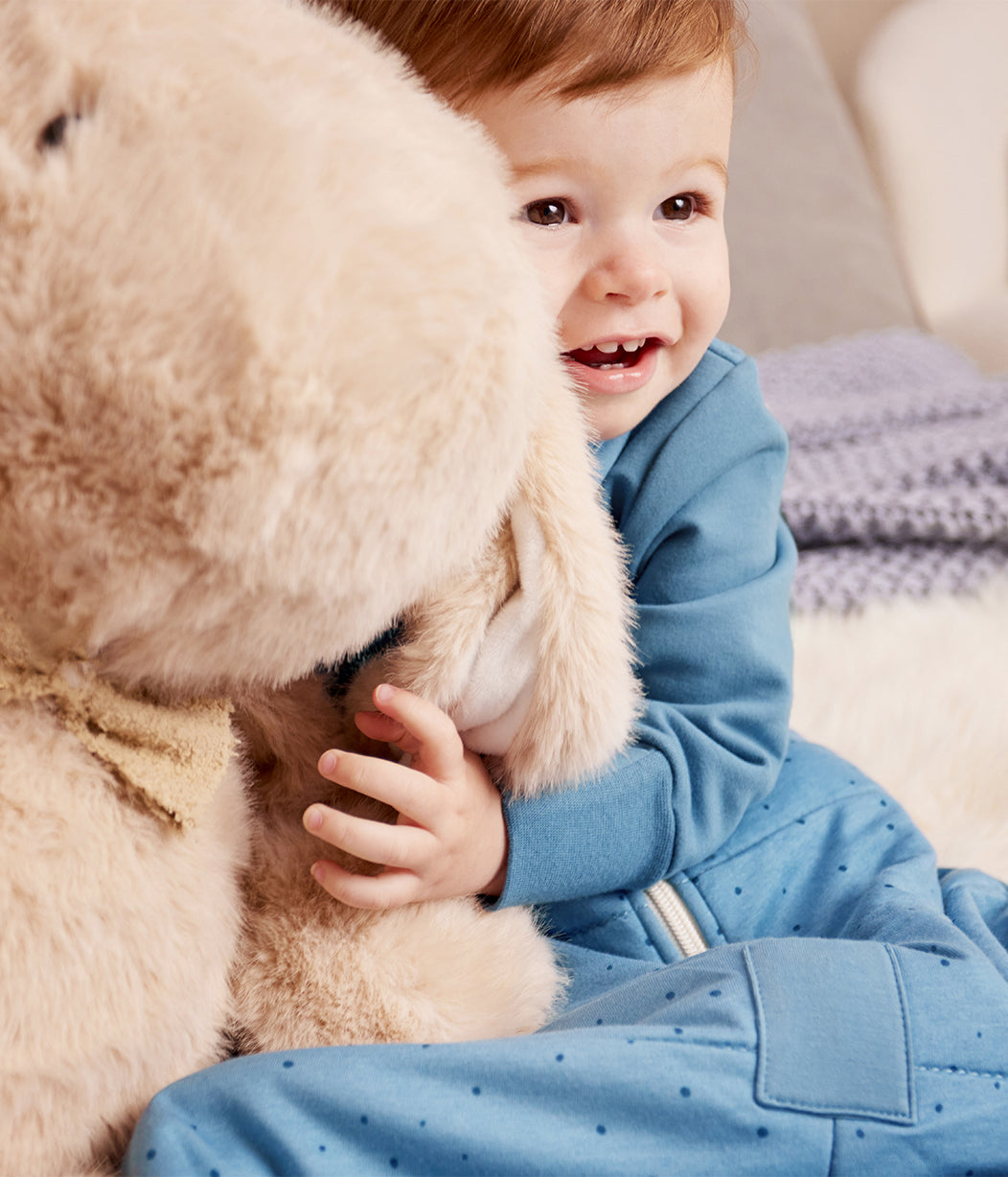 Sleep Bag Long Sleeve 2.5 TOG Quilted Cotton Storm Blue Pebbles