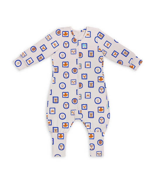 Sleep Suit Long Sleeve 1.0 TOG Original Cotton Tan Puppy Portrait