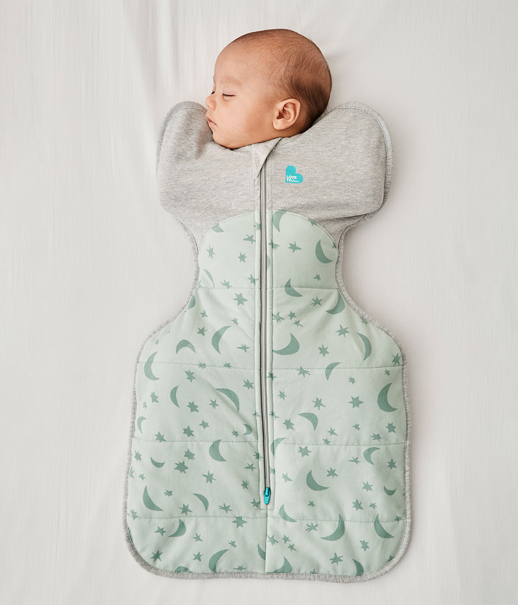 Swaddle Up™ 3.5 TOG (14-16°C) Olive Moonlight Quilted Cotton