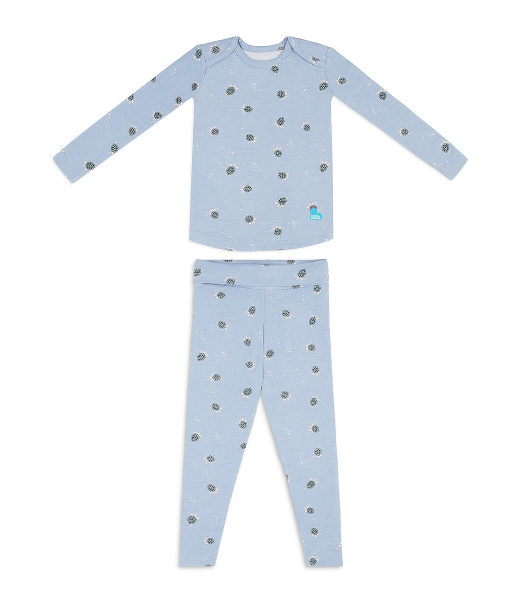 Sleep Suit & Pyjama Bundle | 2.5 TOG | Storm Blue Pebbles | Blue Turtally