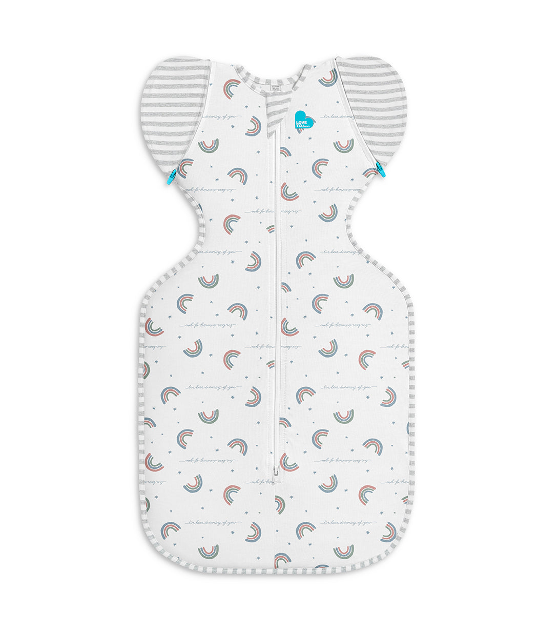 Swaddle Up™ Transition Bag 1.0 TOG (20-24°C) White Rainbow Dream Original Cotton