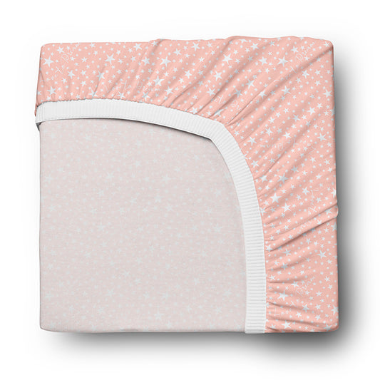 Fitted Cot/Crib Sheet Twin Pack Cotton Pink