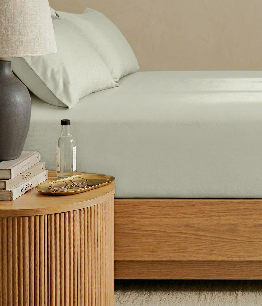 HushDry™ 2-in-1 Waterproof Fitted King Sheet Viscose from Bamboo Sage
