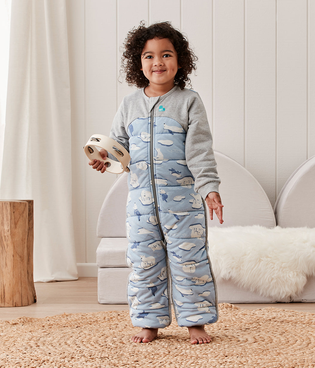 Sleep Suit 3.5 TOG (14-16°C) Blue South Pole Quilted Cotton