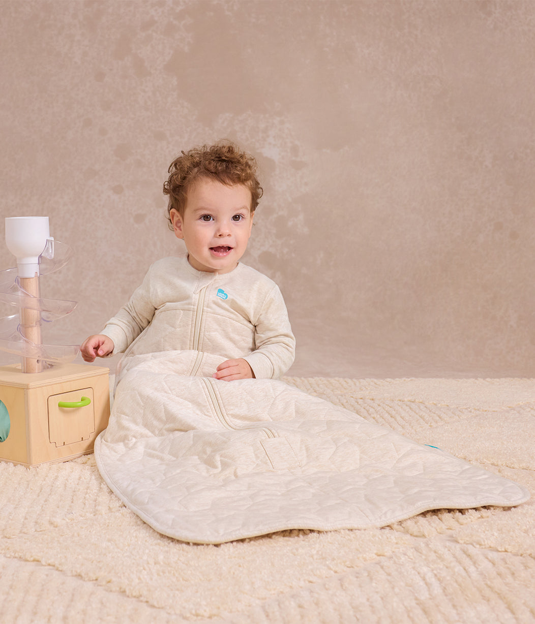 Sleep Bag Long Sleeve 2.5 TOG Quilted Cotton Oatmeal Marl Starturn Quilted