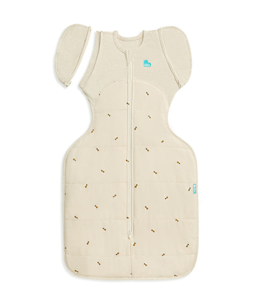 Swaddle Up™ Early Roller Transition Bag 2.5 TOG Cotton Oatmeal Bees