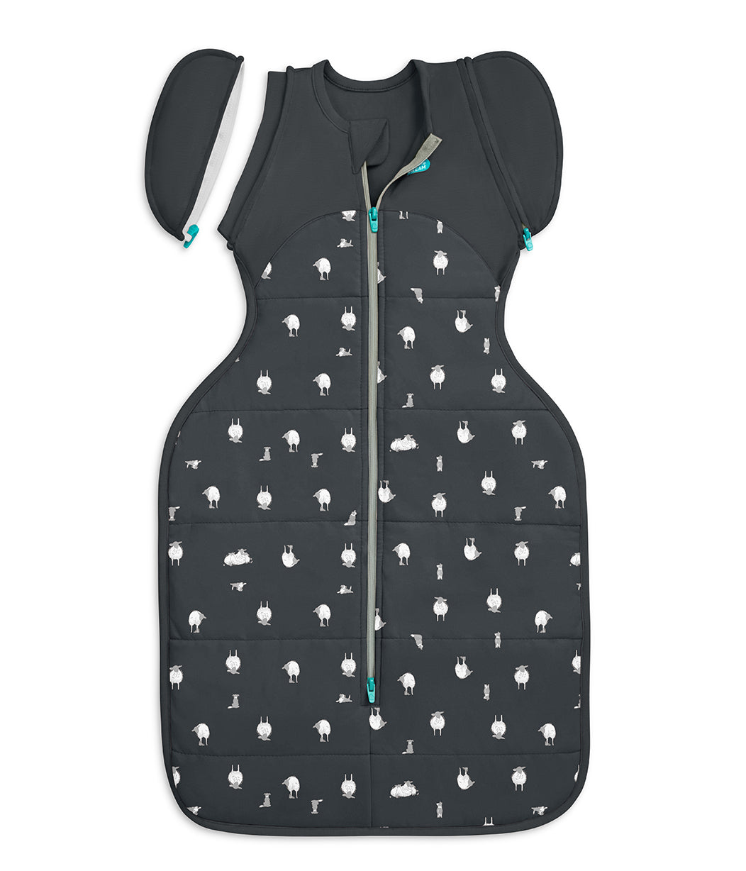 Swaddle Up™ Transition Bag 2.5 TOG Organic Cotton/Merino Wool Charcoal Lamb's Best Friend