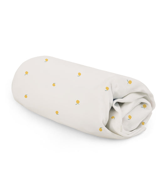 HushDry™ 2-in-1 Waterproof Fitted Cot Sheet Viscose from Bamboo Cream Lemons