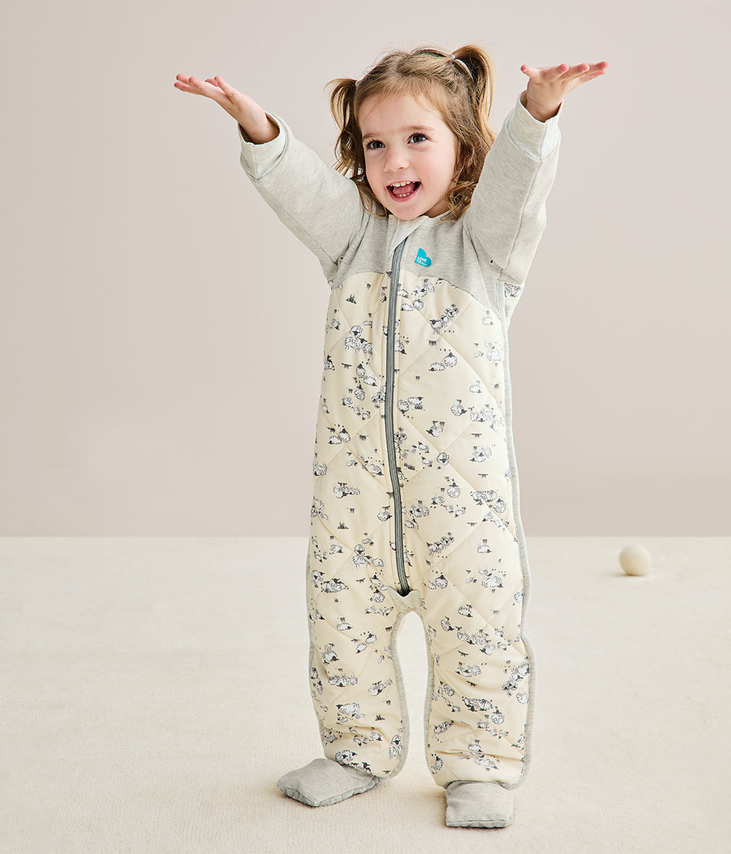 Sleep Suit 3.5 TOG (14-16°C) Sand Sheep Life Quilted Organic Cotton/Filling 30% Merino Wool