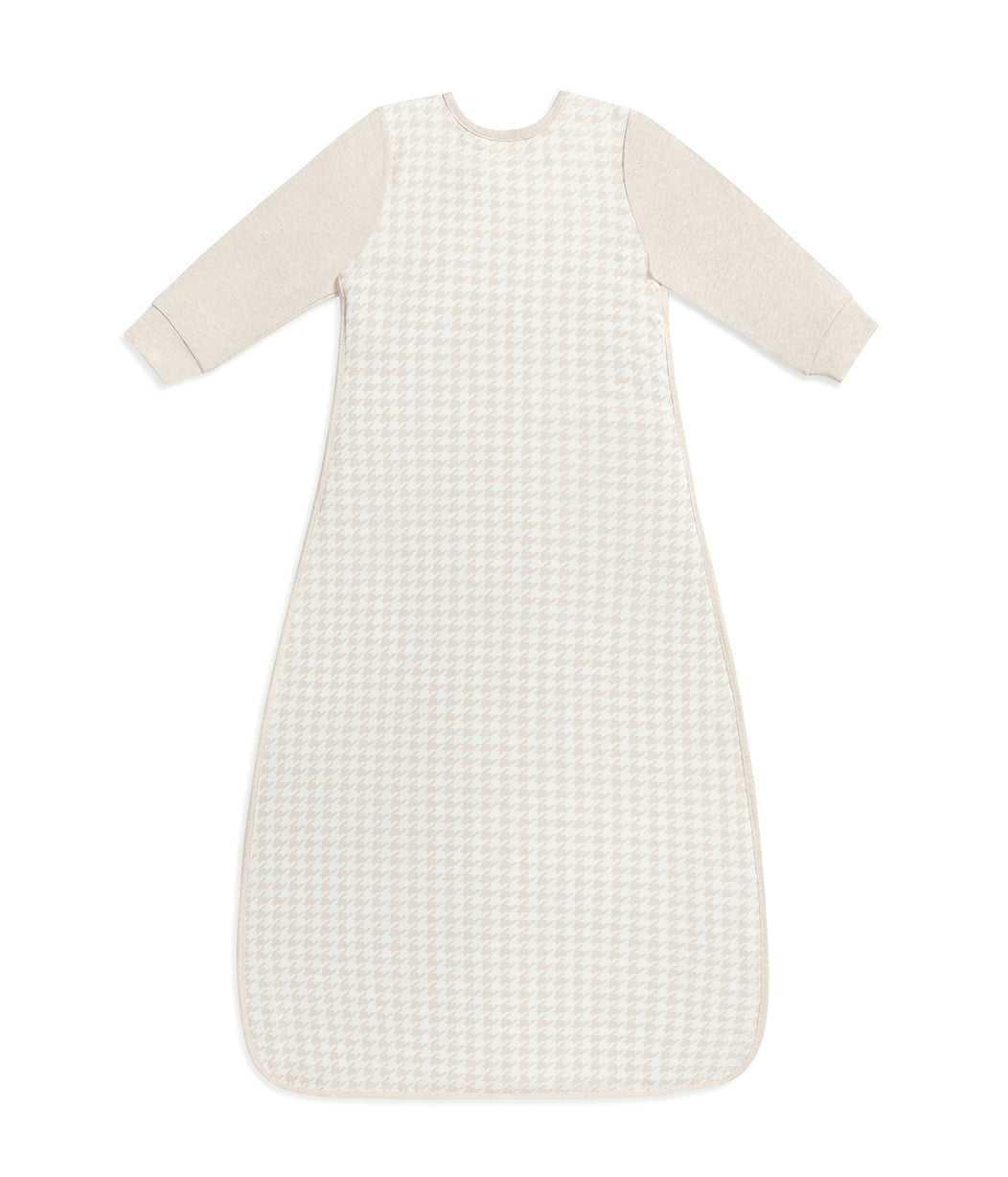 Sleep Bag Long Sleeve 1.0 TOG Cotton Tan Houndstooth