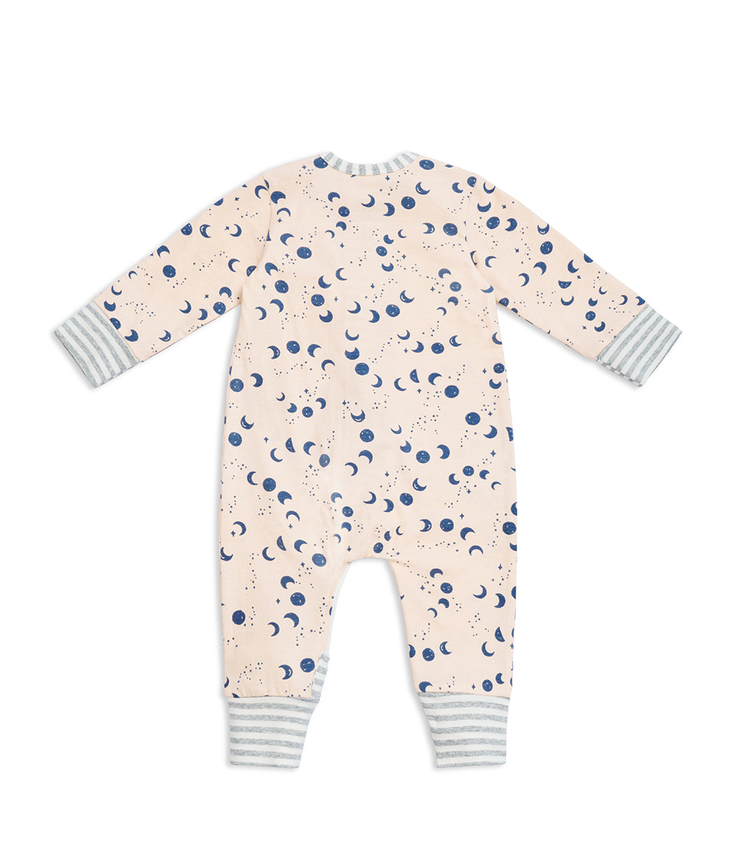 Footless Romper Ecru Moonscape Cotton