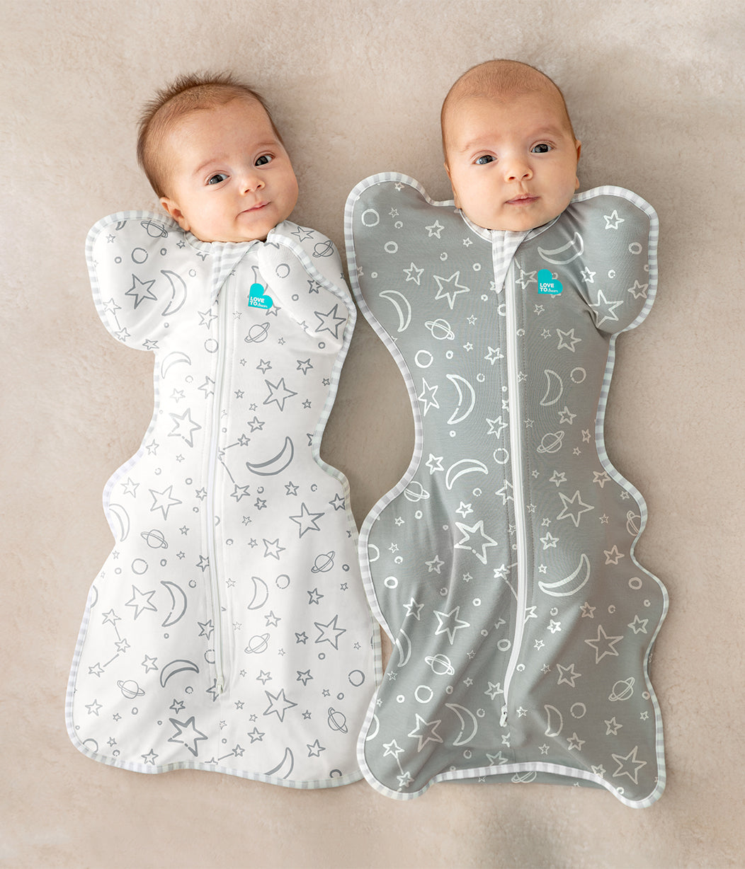 Swaddle Up™ 1.0 TOG (20-24°C) Olive Stars & Moon Viscose from Bamboo