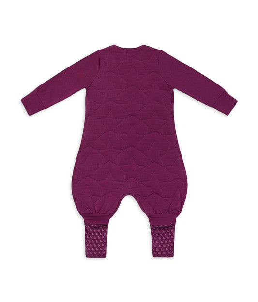 Sleep Suit Long Sleeve 2.5 TOG Quilted Cotton Plum Starturn Quilted