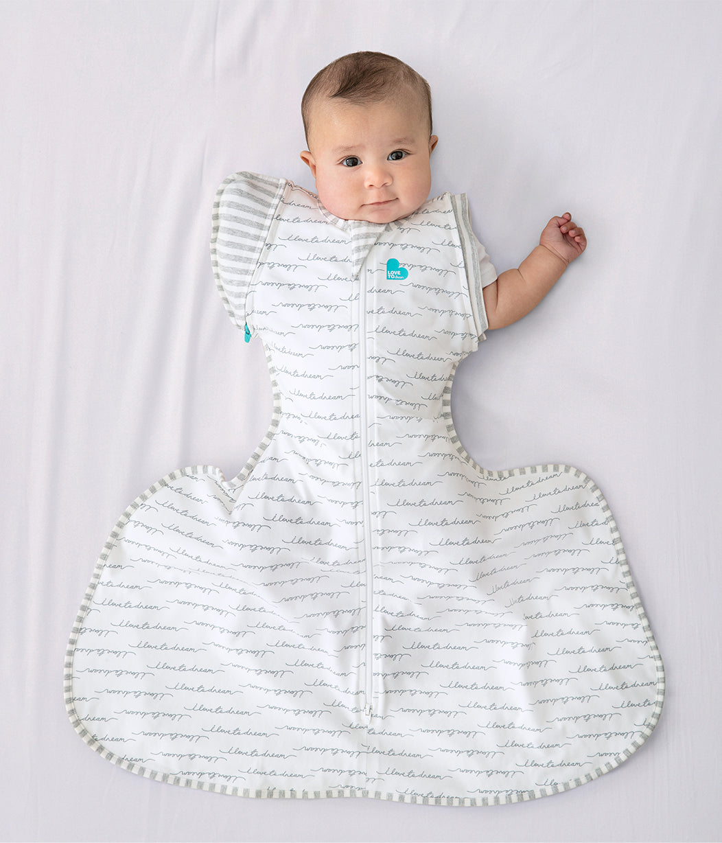 Swaddle Up™ Transition Bag Hip Harness 1.0 TOG (20-24°C) White Dreamer Original Cotton