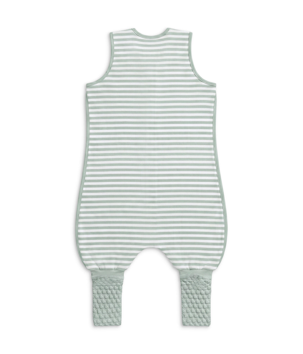 Sleep Suit Sleeveless 0.2 TOG Cotton Olive Stripe