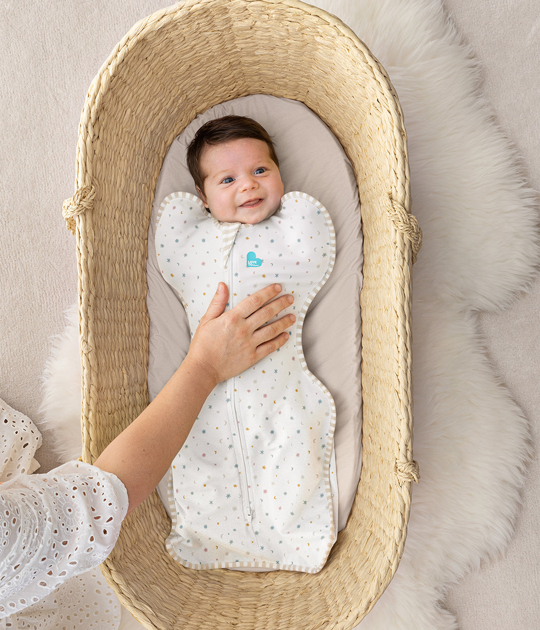 Swaddle Up™ 0.2 TOG Organic Cotton White Starlight