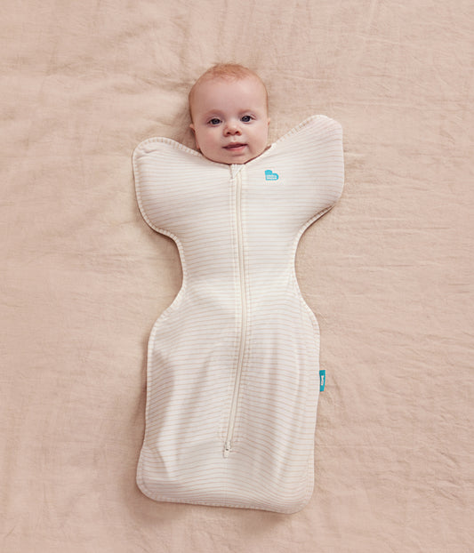 Swaddle Up™ 0.2 TOG Cotton Tan Breton Stripe
