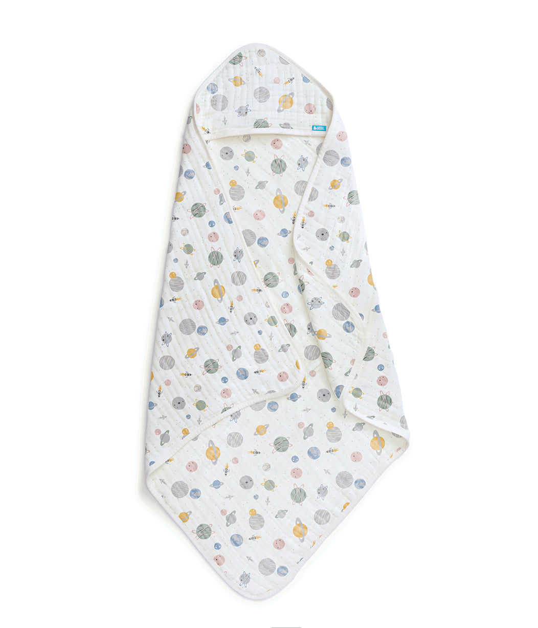Hooded Towel Cotton Blend White Rocket