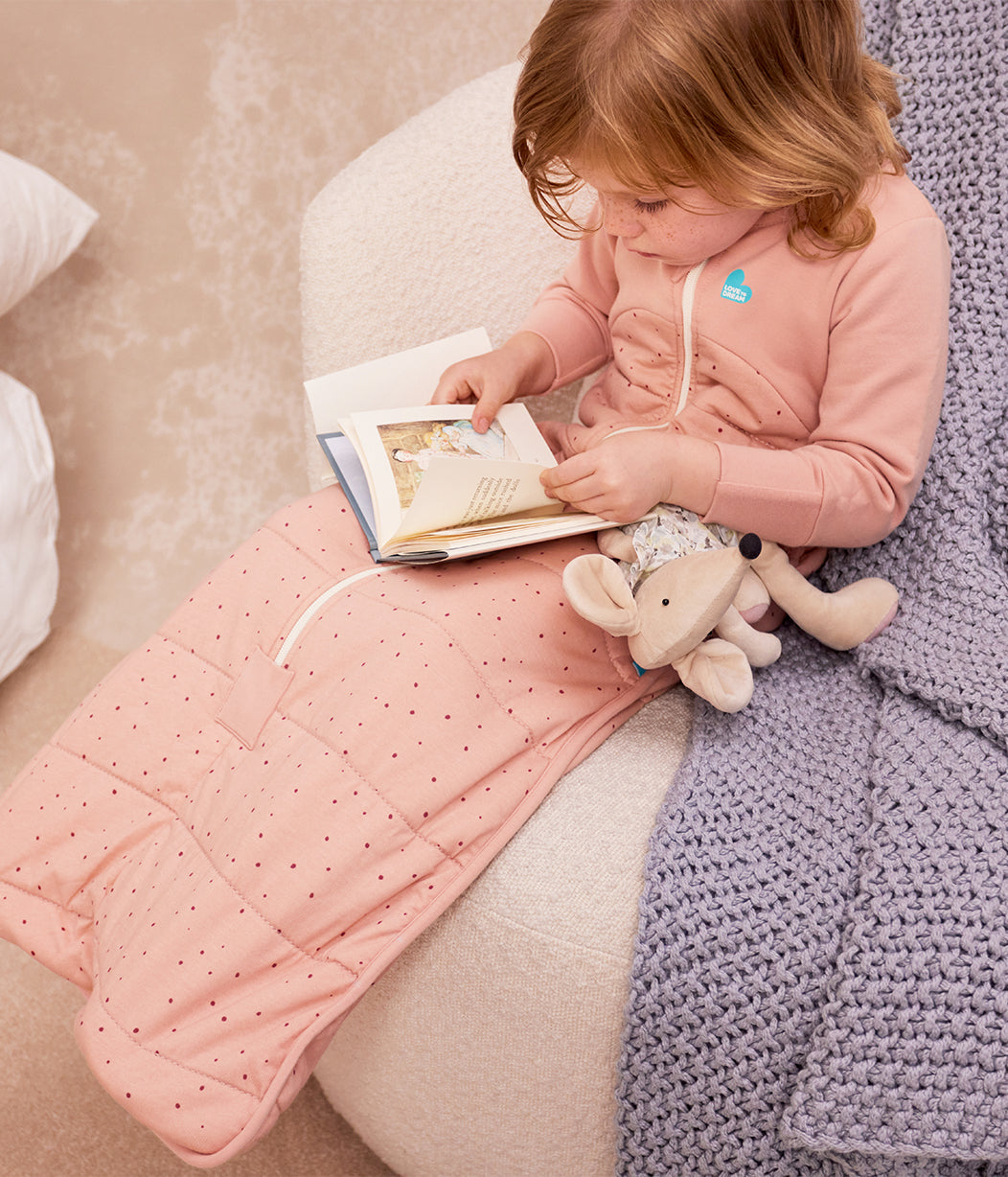 Sleep Bag Long Sleeve 2.5 TOG Quilted Cotton Rose Pebbles