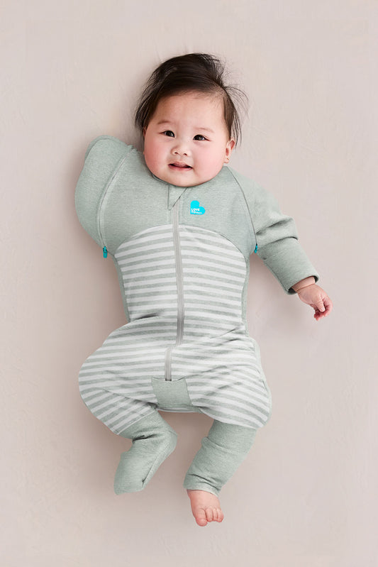 Swaddle Up™ Transition Suit 0.2 TOG Cotton Olive Stripes