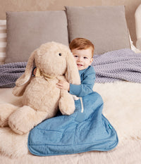 Sleep Bag Long Sleeve 2.5 TOG Quilted Cotton Storm Blue Pebbles