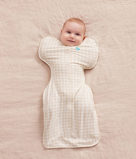 Newborn Starter Gift Bundle | Swaddle Up, Towel, Wash Cloth, Burp Cloths, Bibs | Houndstooth