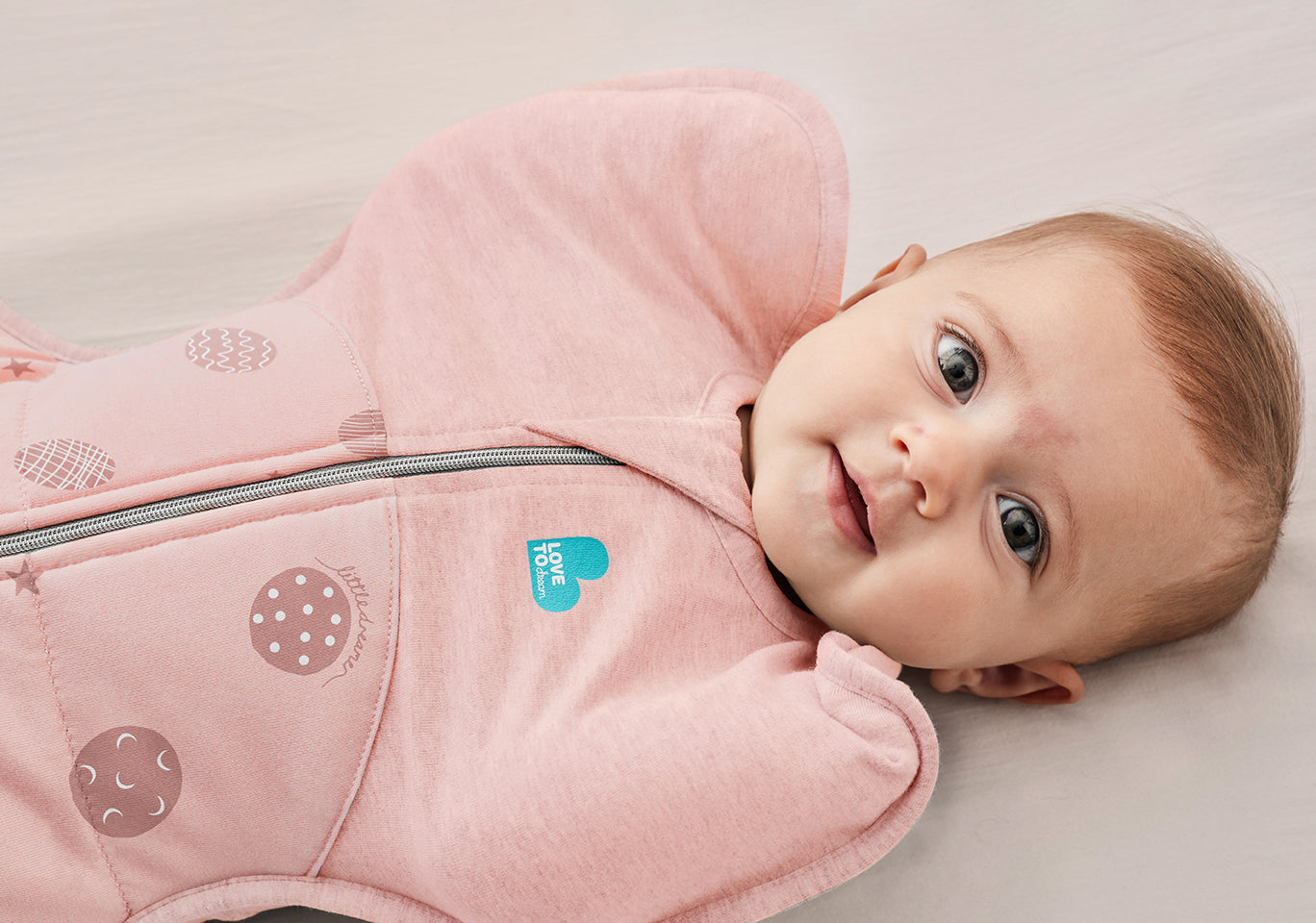 Swaddle Up™ 2.5 TOG Cotton Dusty Pink Little Dreamer