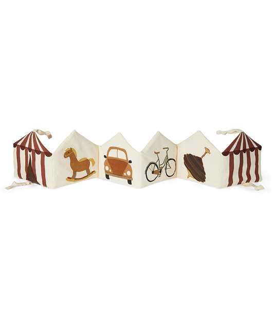 Kit Fabric Book Creme Circus 16x15cm Nuuroo