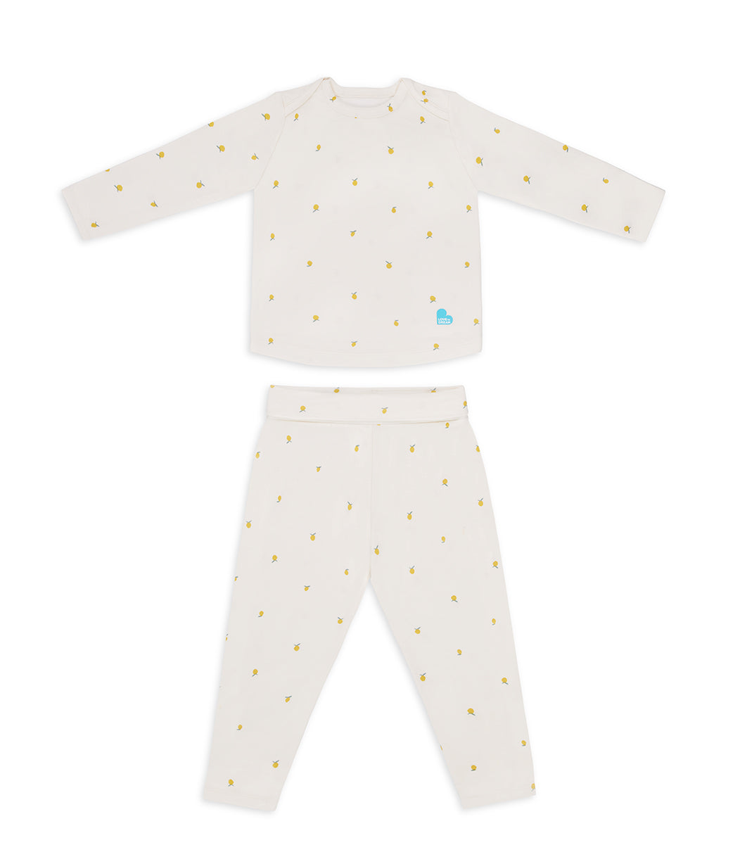 Sleep Suit & Pyjama Bundle | 1.0 TOG | Houndstooth | Lemons
