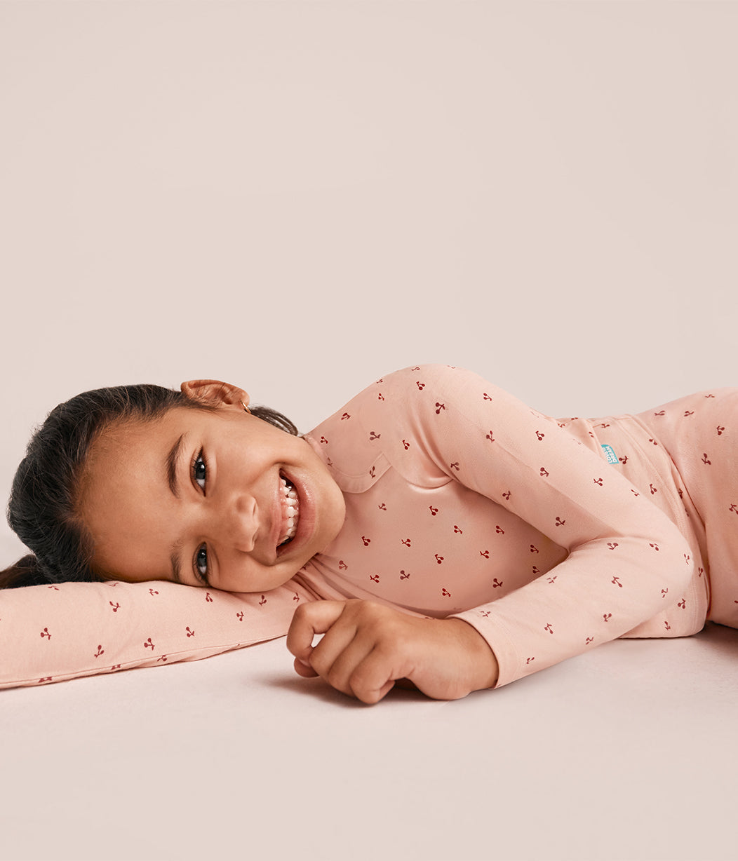 Sleep Suit & Pyjama Bundle | 1.0 TOG | Powder Pink Twinkle | Blush Cherries