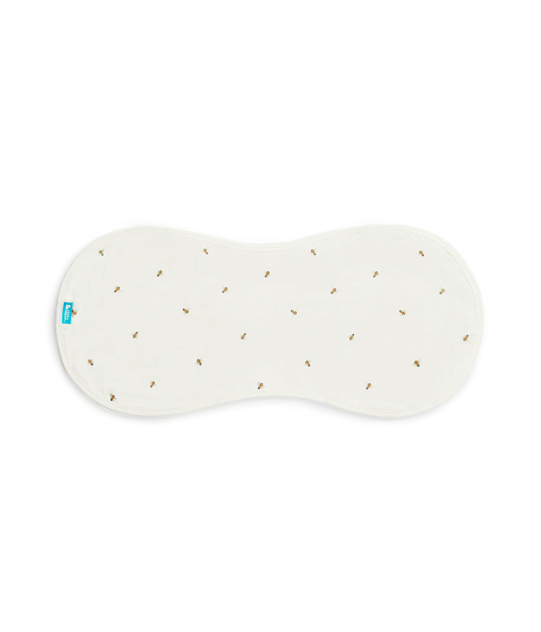 Burp Cloth 2 Pack Cotton Cream Bees