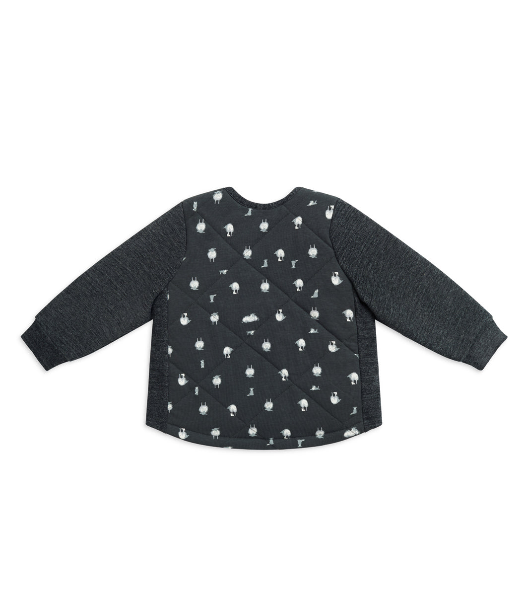 Sleep Suit Long Sleeve Two-Piece 2.5 TOG Organic Cotton/Merino Wool Charcoal Lamb's Best Friend