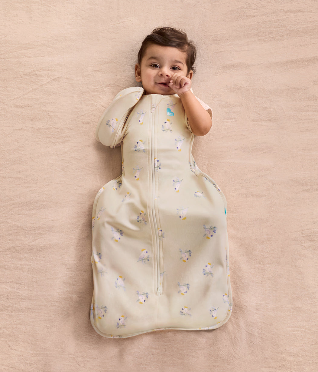 Swaddle Up™ Transition Bag 1.0 TOG Cotton Cream Cockatoos