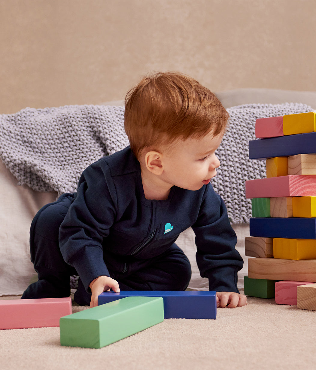 Sleep Suit Long Sleeve 3.5 TOG Cotton Navy Star Quilting