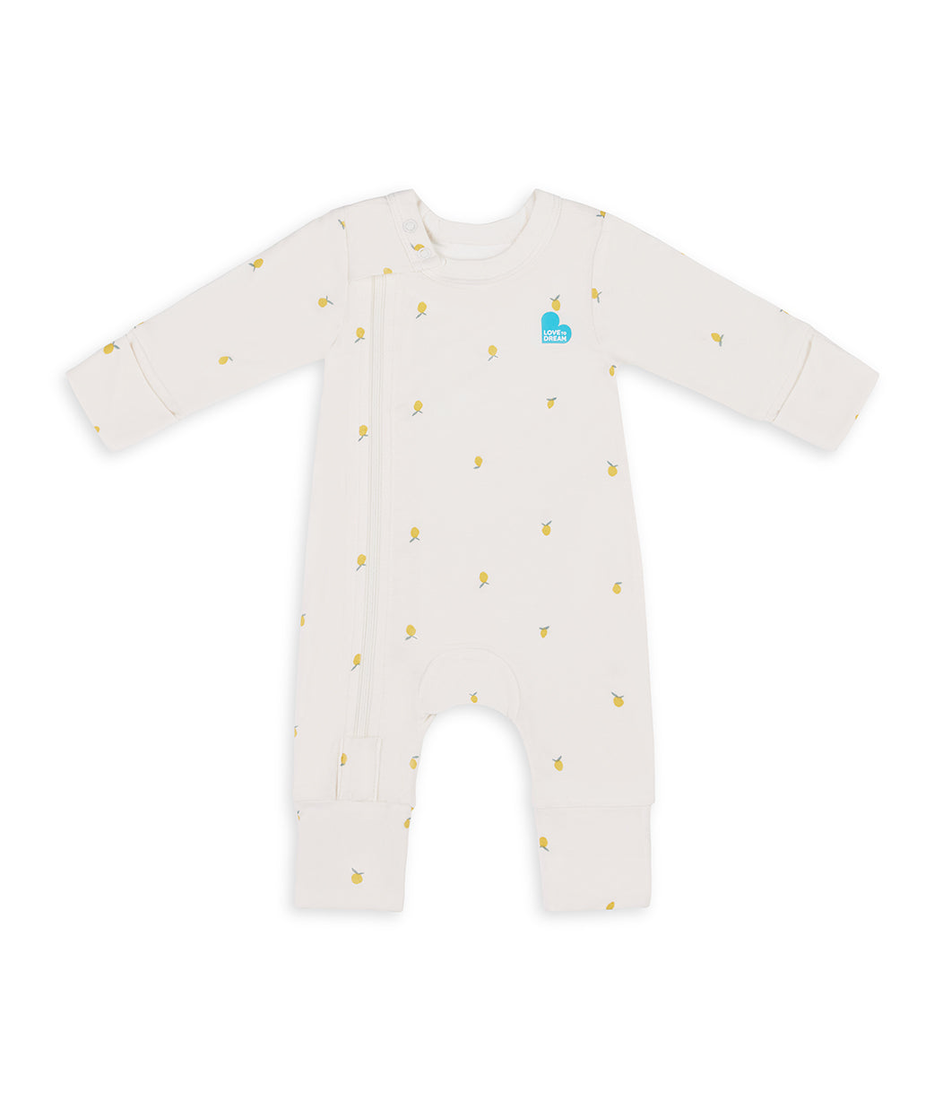 Swaddle Up & Romper Bundle | 1.5 TOG | Bamboo | Olive Twigs | Cream Lemons