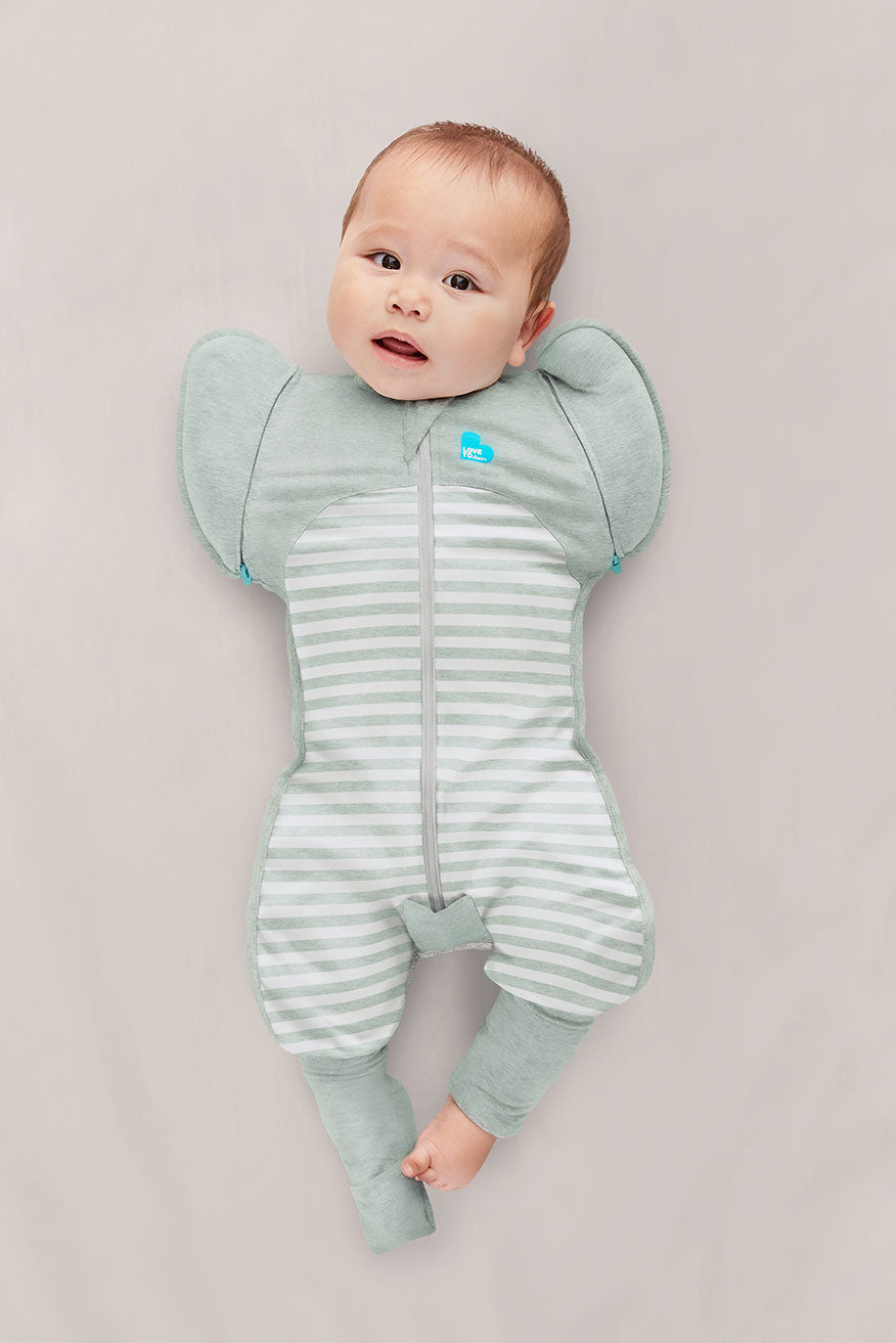 Swaddle Up™ Transition Suit 0.2 TOG (24-27°C) Olive Stripes Cotton