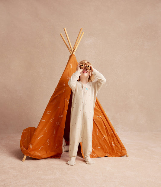 Sleep Suit Bundle | 1.5 | 2.5 TOG | Oatmeal Twigs | Rose Pebbles | Oatmeal Bees