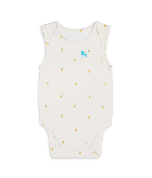 Bodysuit Sleeveless Viscose from Bamboo Cream Lemons
