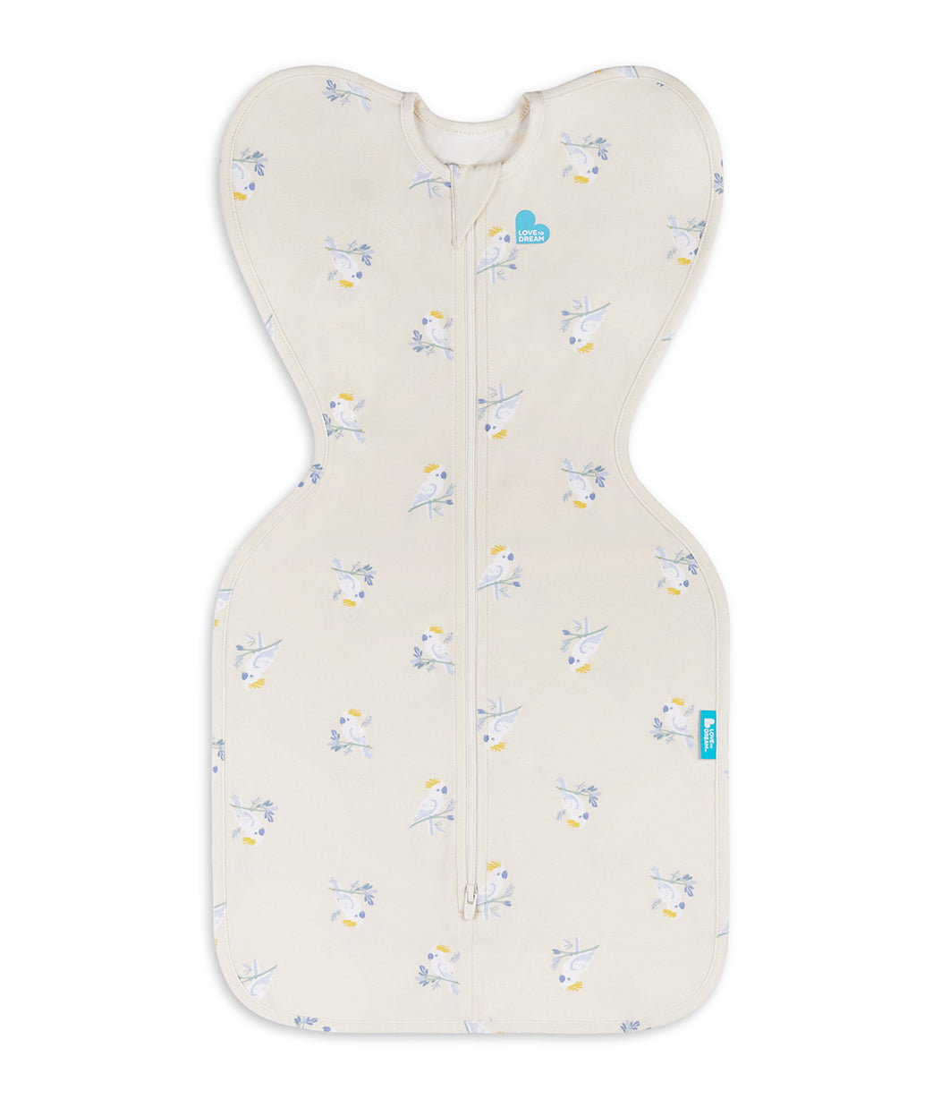Swaddle Up™ 1.0 TOG Cotton Cream Cockatoos