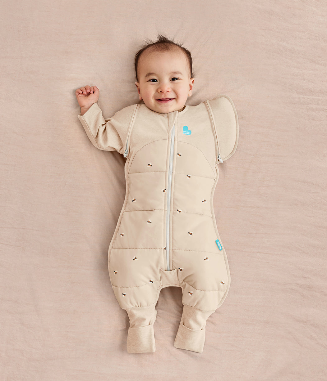 Swaddle Up™ Transition Suit 2.5 TOG Cotton Oatmeal Bees